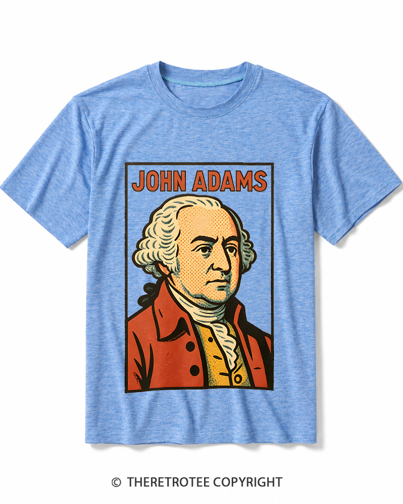 TheRetroTee Retro Comic Founding Father Heather T-Shirt