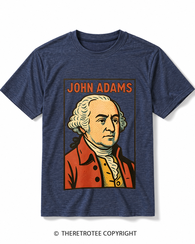 TheRetroTee Retro Comic Founding Father Heather T-Shirt