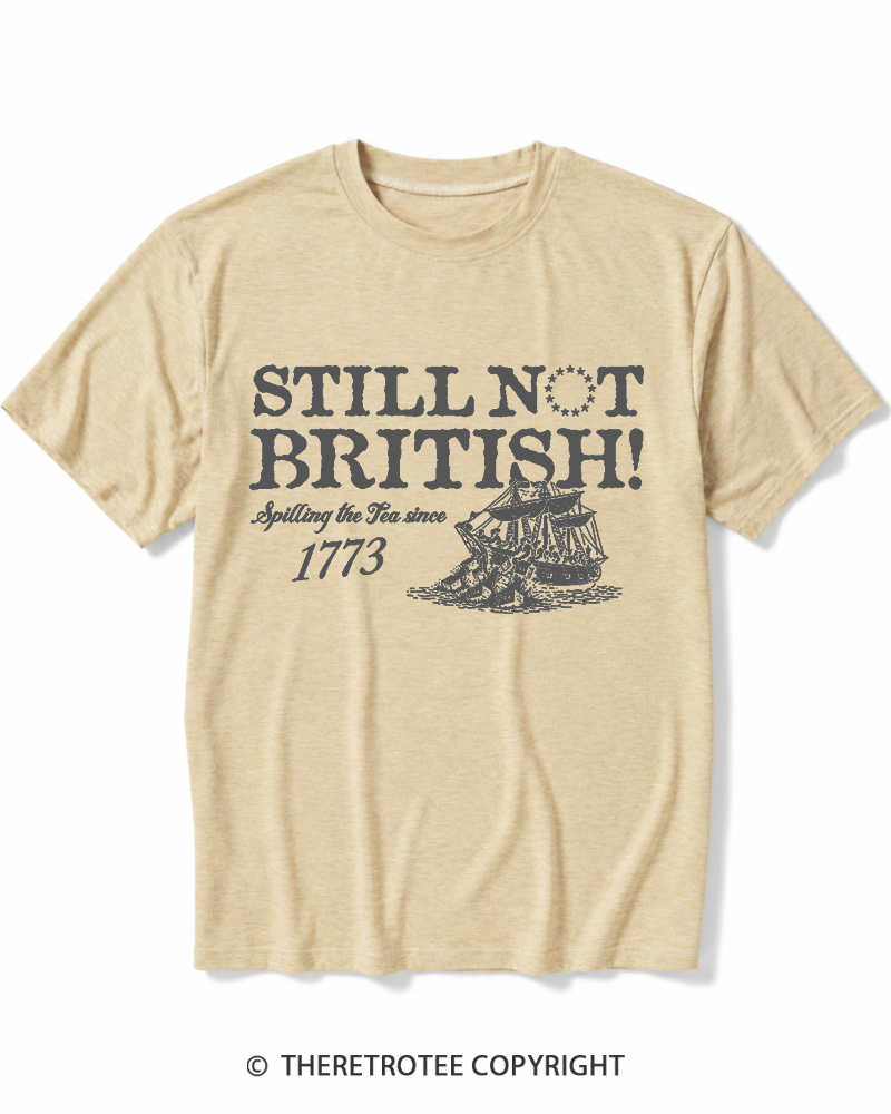 TheRetroTee Still Not British Heather T-Shirt
