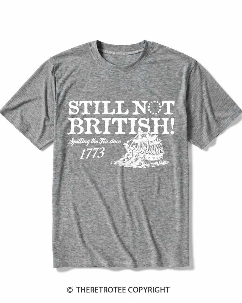 TheRetroTee Still Not British Heather T-Shirt