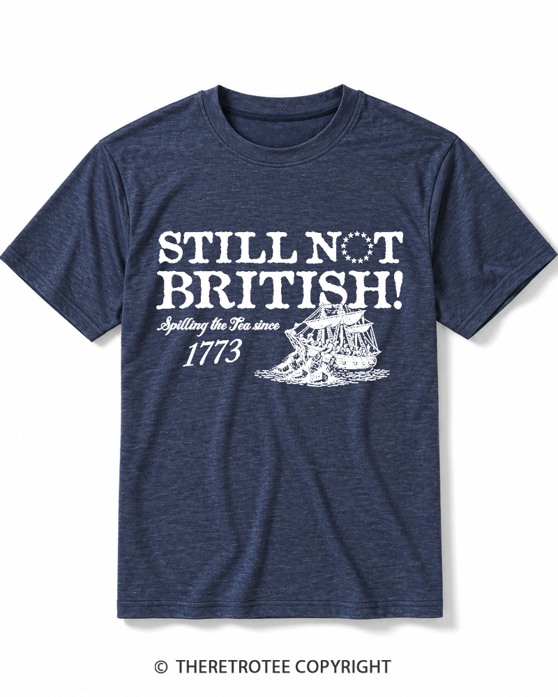 TheRetroTee Still Not British Heather T-Shirt
