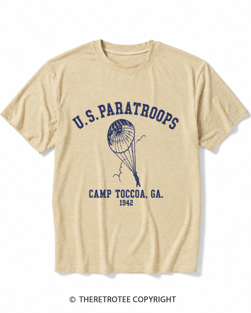 TheRetroTee U.S. Paratroops 1942 Heather T-Shirt
