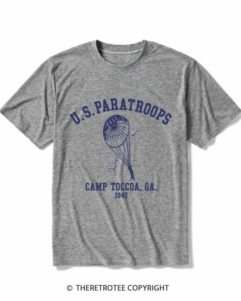 TheRetroTee U.S. Paratroops 1942 Heather T-Shirt