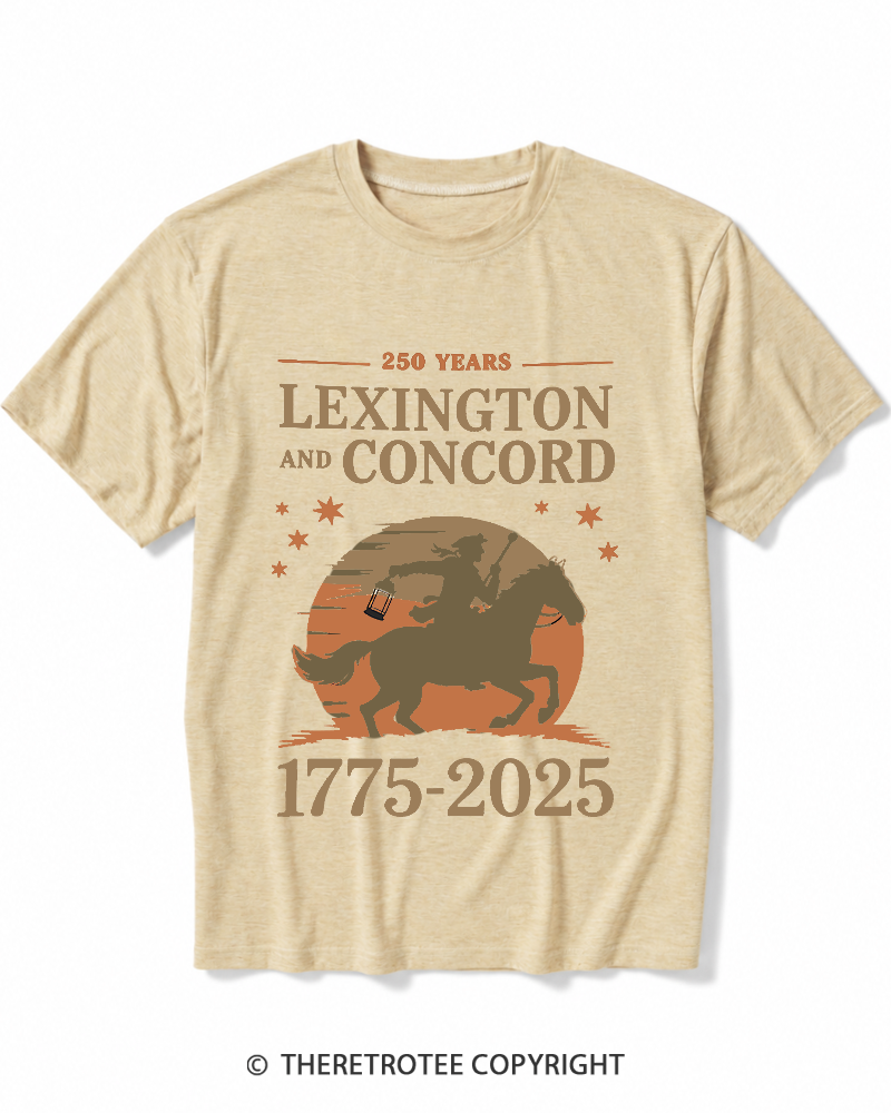 TheRetroTee 250 Years Lexington and Concord 1775 Heather T-Shirt