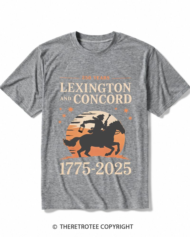 TheRetroTee 250 Years Lexington and Concord 1775 Heather T-Shirt