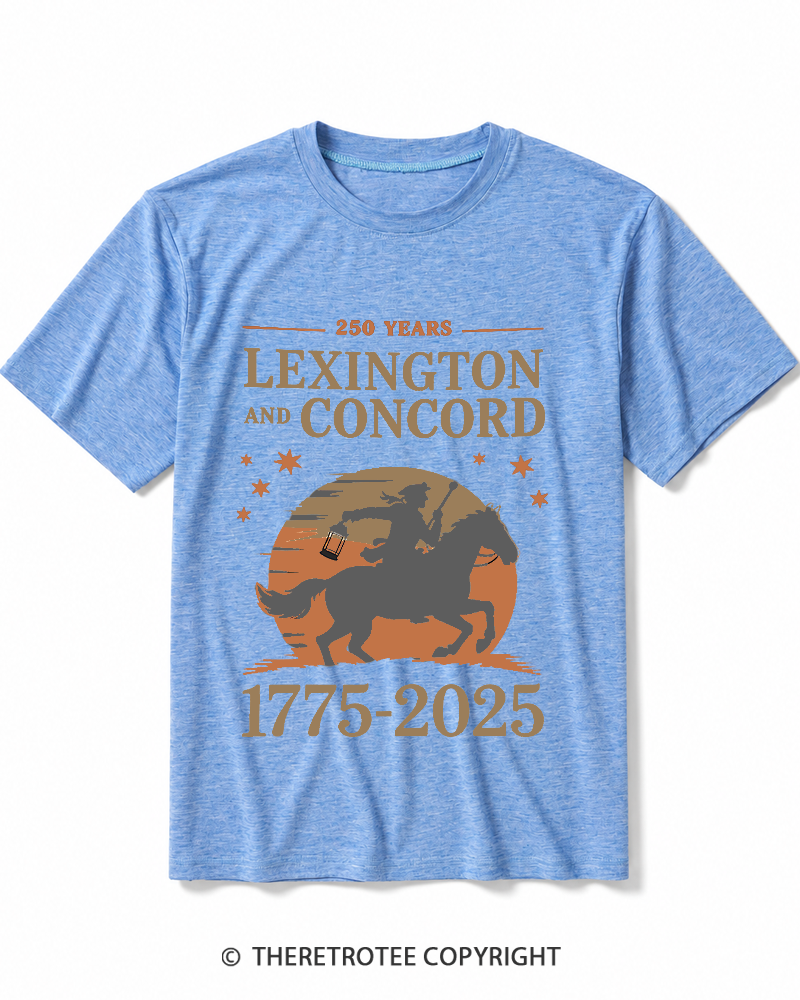 TheRetroTee 250 Years Lexington and Concord 1775 Heather T-Shirt