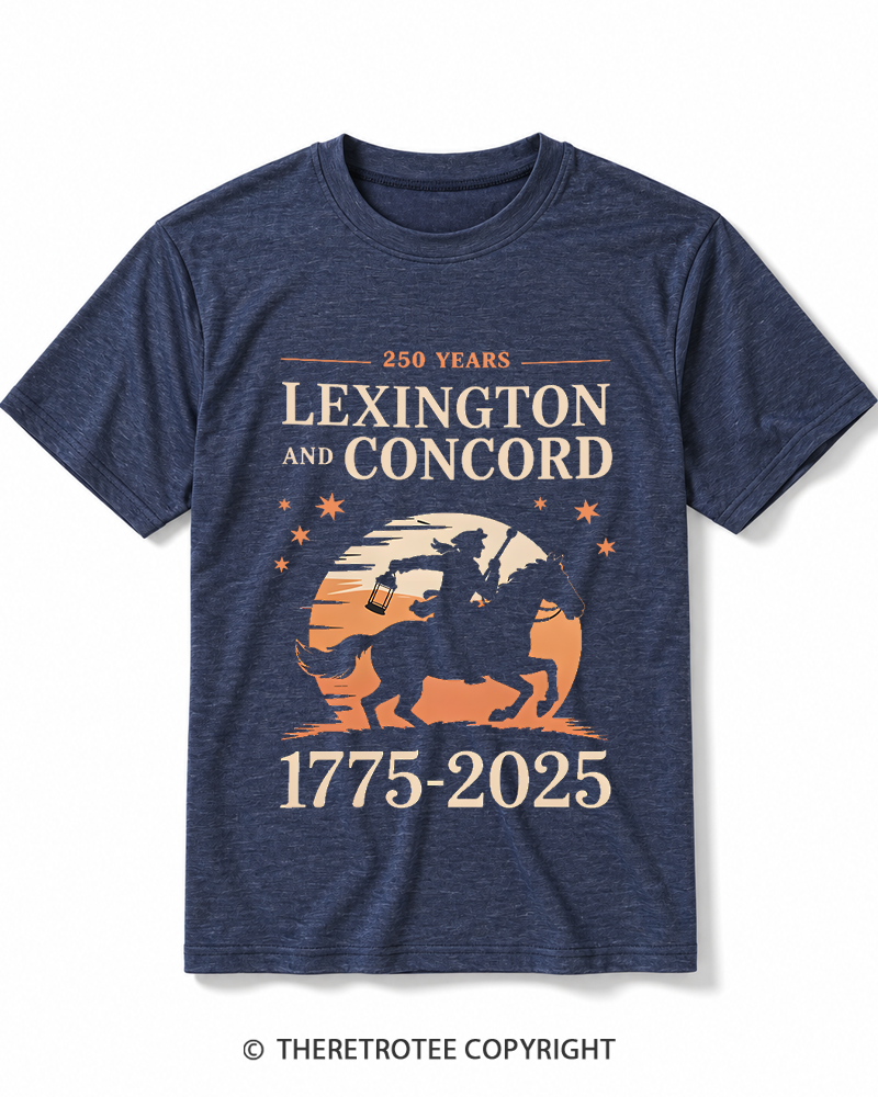 TheRetroTee 250 Years Lexington and Concord 1775 Heather T-Shirt