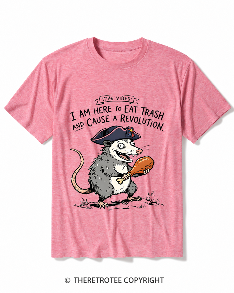 TheRetroTee 1776 Vibes Opossum Heather T-Shirt