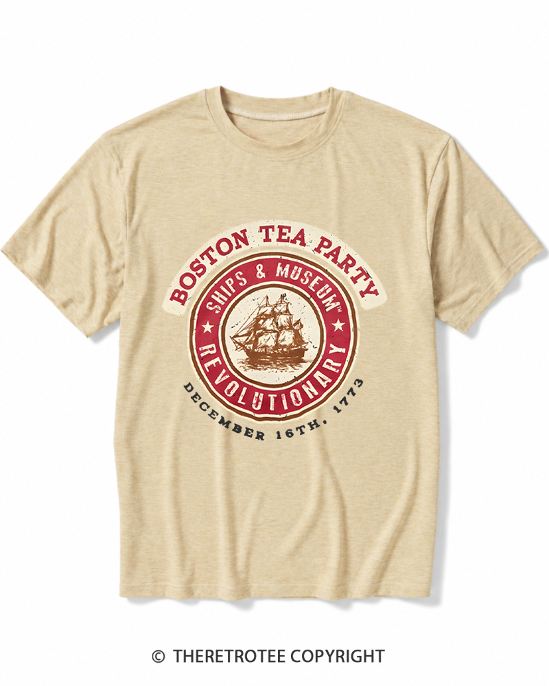 TheRetroTee Boston Tea Party 1773 Heather T-Shirt