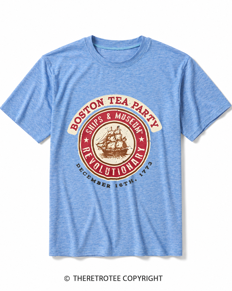 TheRetroTee Boston Tea Party 1773 Heather T-Shirt