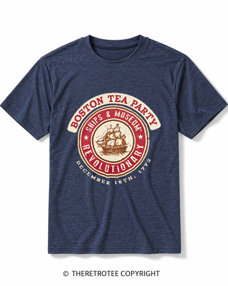 TheRetroTee Boston Tea Party 1773 Heather T-Shirt