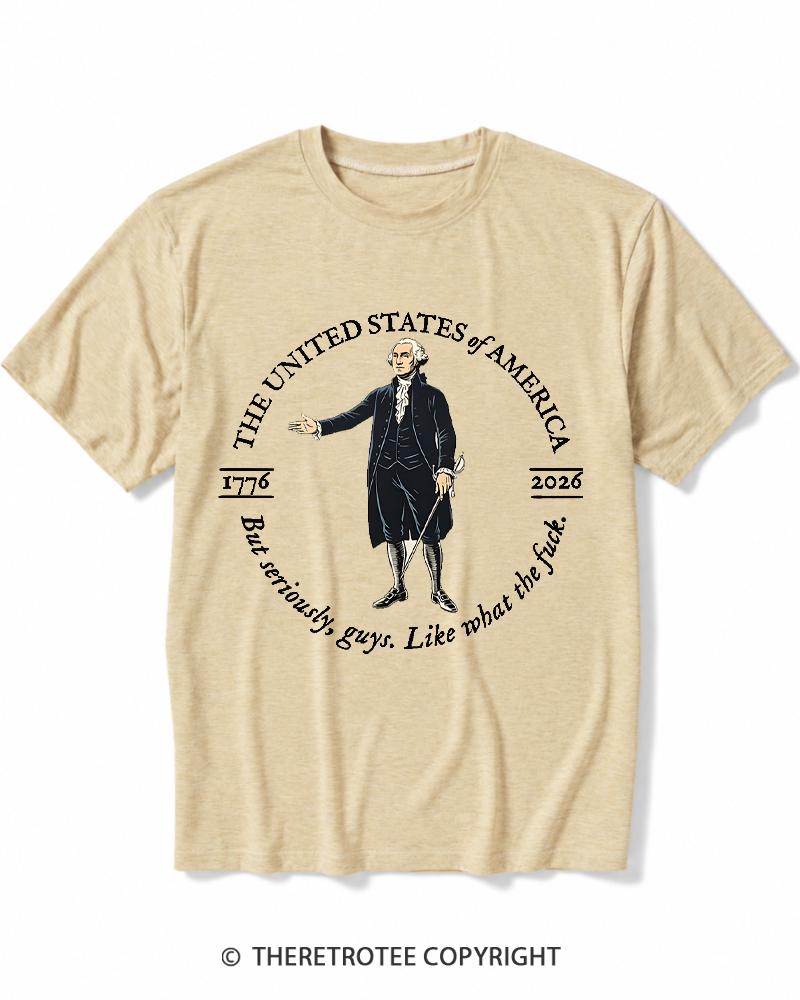 TheRetroTee George Washington WTF Heather T-Shirt