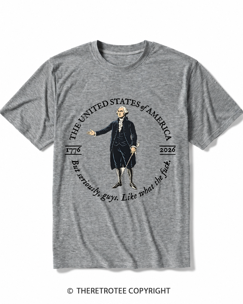 TheRetroTee George Washington WTF Heather T-Shirt