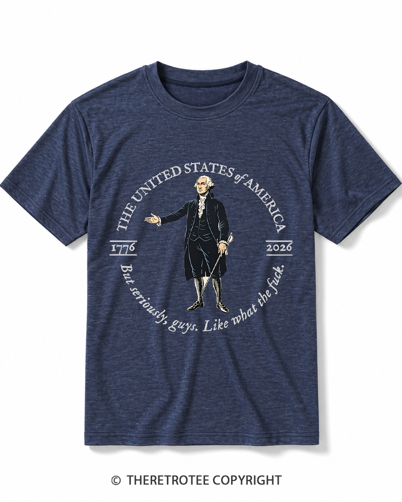 TheRetroTee George Washington WTF Heather T-Shirt