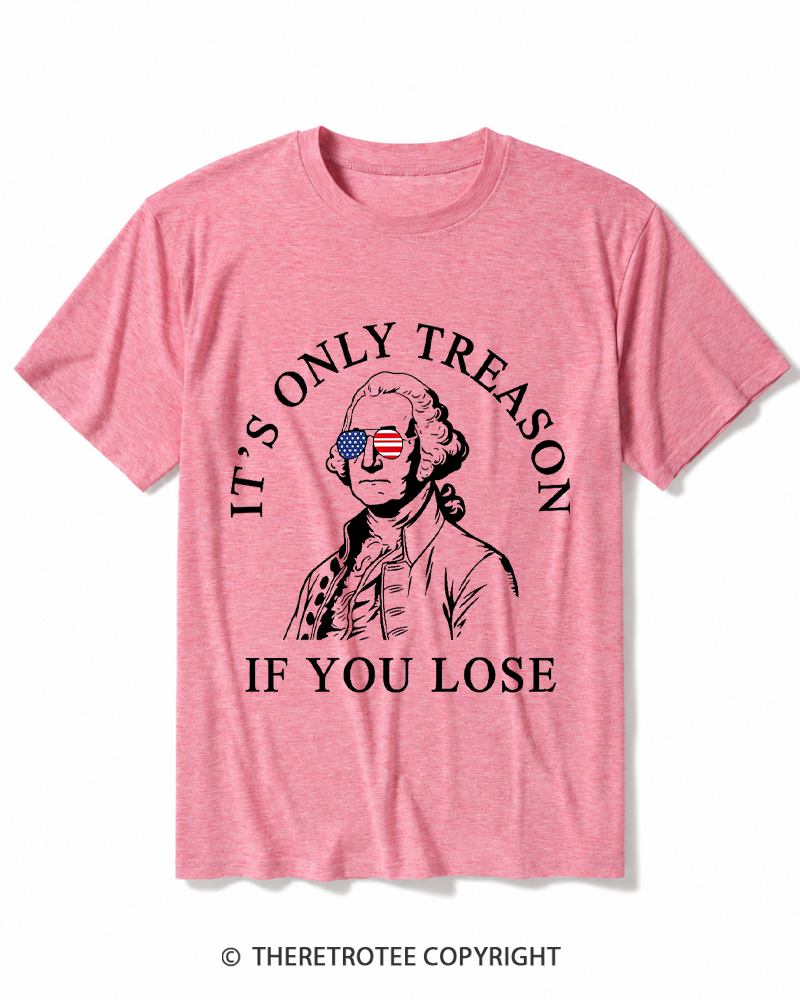 TheRetroTee It's Only Treason If You Lose 1776 Heather T-Shirt