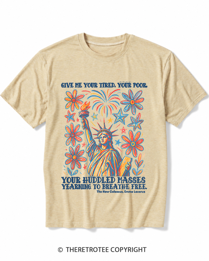 TheRetroTee Liberal 4th of July Heather T-Shirt