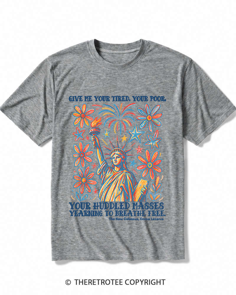 TheRetroTee Liberal 4th of July Heather T-Shirt