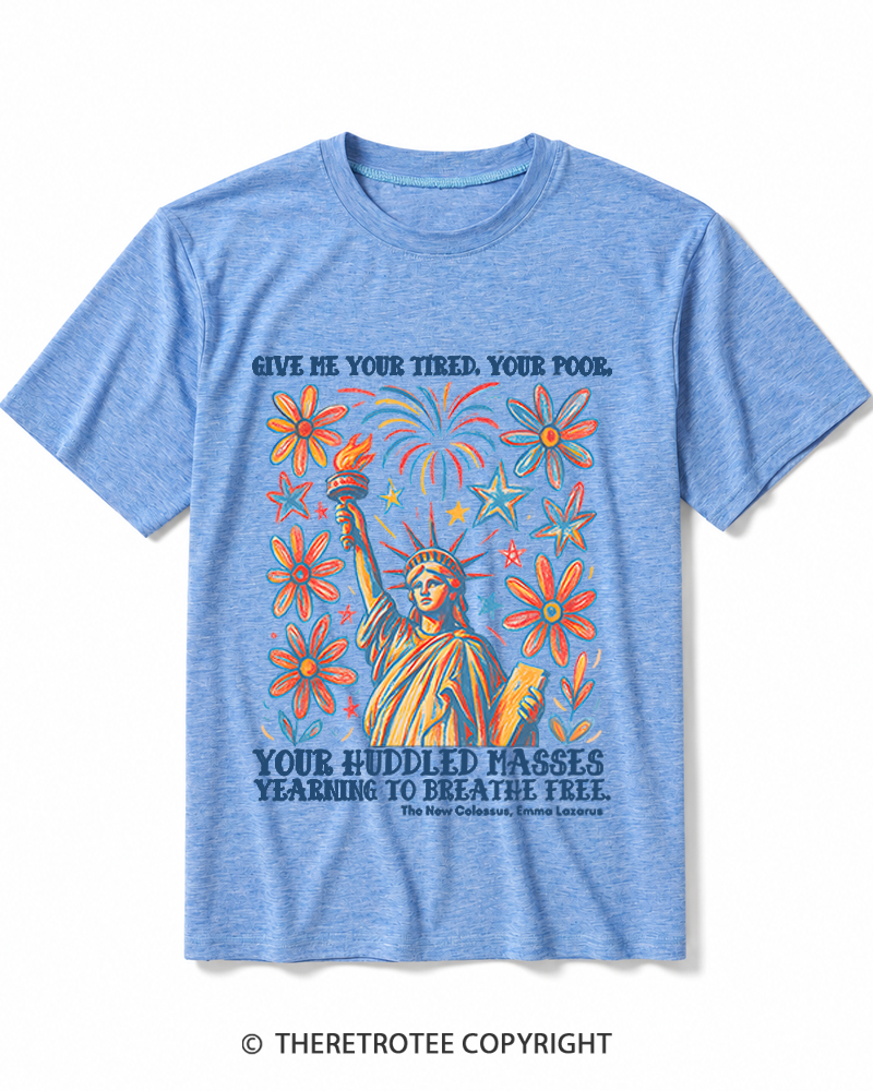 TheRetroTee Liberal 4th of July Heather T-Shirt