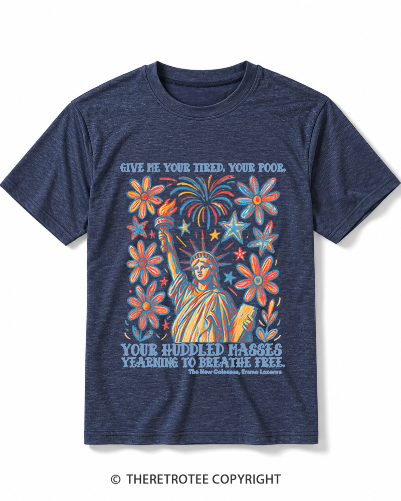 TheRetroTee Liberal 4th of July Heather T-Shirt
