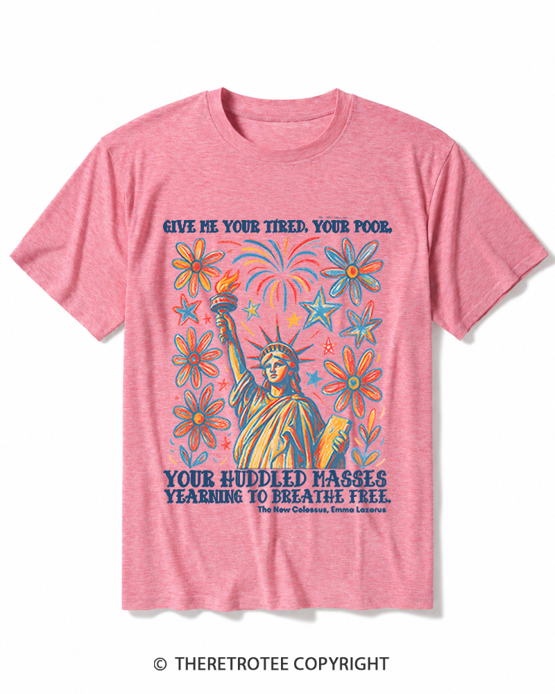 TheRetroTee Liberal 4th of July Heather T-Shirt