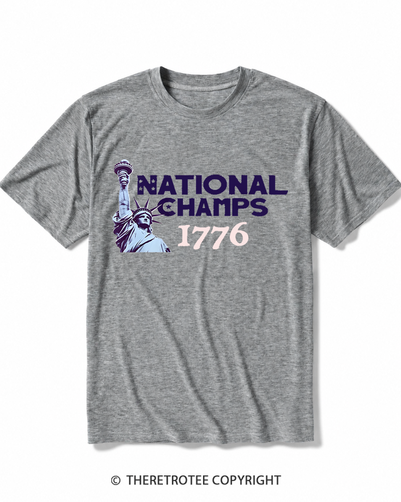 TheRetroTee National Champs 1776 Heather T-Shirt