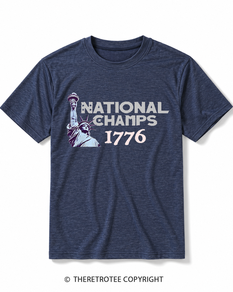 TheRetroTee National Champs 1776 Heather T-Shirt