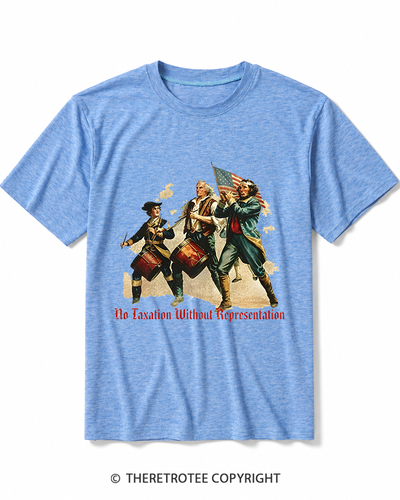 TheRetroTee No Taxation Without Representation 1776 Heather T-Shirt