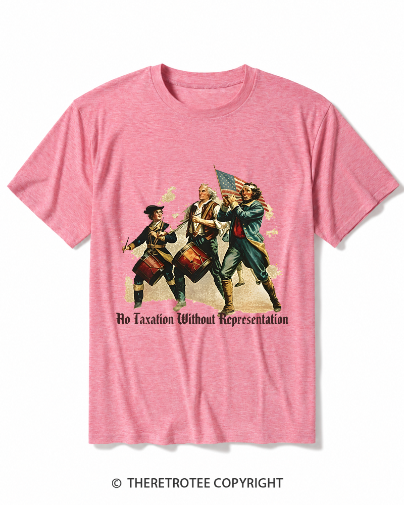 TheRetroTee No Taxation Without Representation 1776 Heather T-Shirt