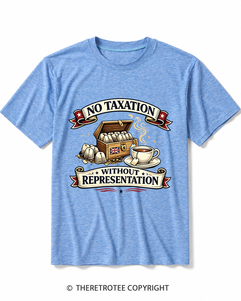 TheRetroTee No Taxation Without Representation 1776 Heather T-Shirt