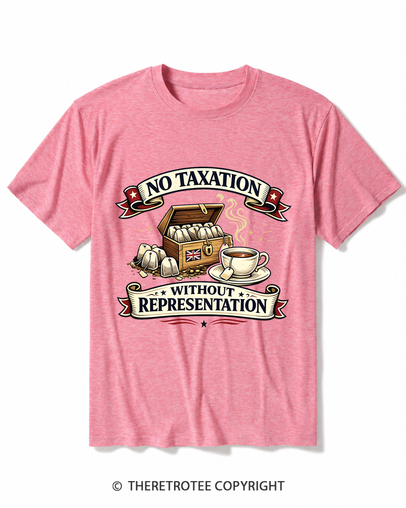 TheRetroTee No Taxation Without Representation 1776 Heather T-Shirt