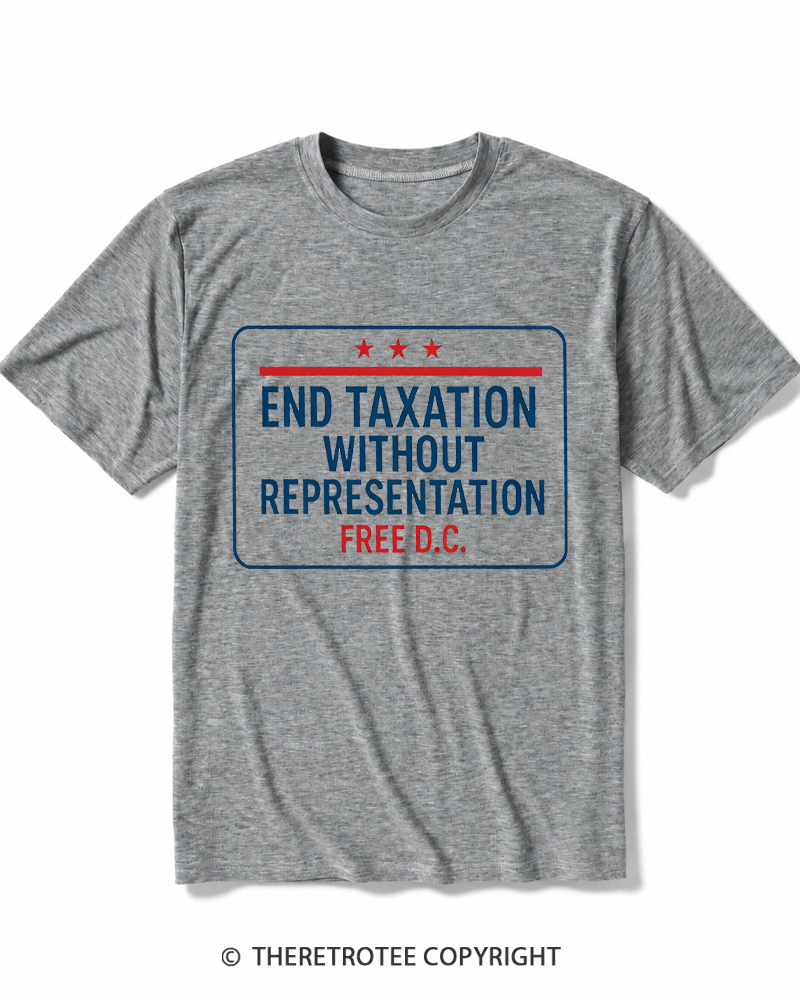TheRetroTee No Taxation Without Representation 1776 Heather T-Shirt