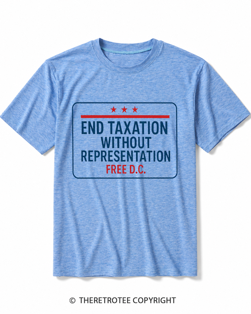 TheRetroTee No Taxation Without Representation 1776 Heather T-Shirt