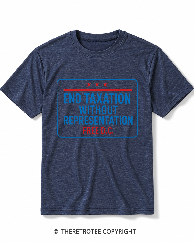TheRetroTee No Taxation Without Representation 1776 Heather T-Shirt