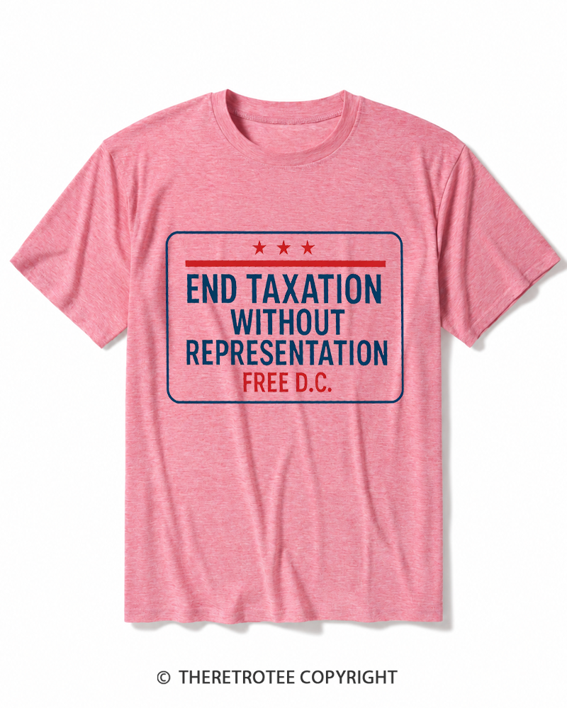 TheRetroTee No Taxation Without Representation 1776 Heather T-Shirt