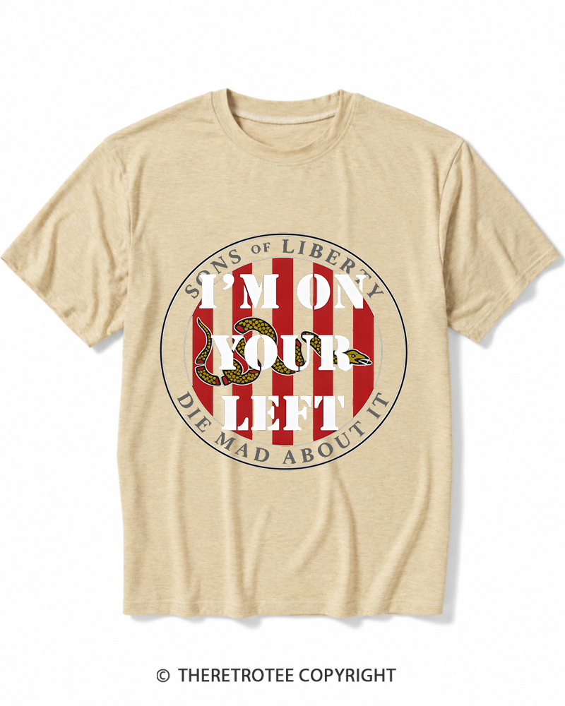 TheRetroTee On Your Left 1776 Heather T-Shirt