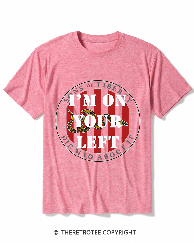 TheRetroTee On Your Left 1776 Heather T-Shirt