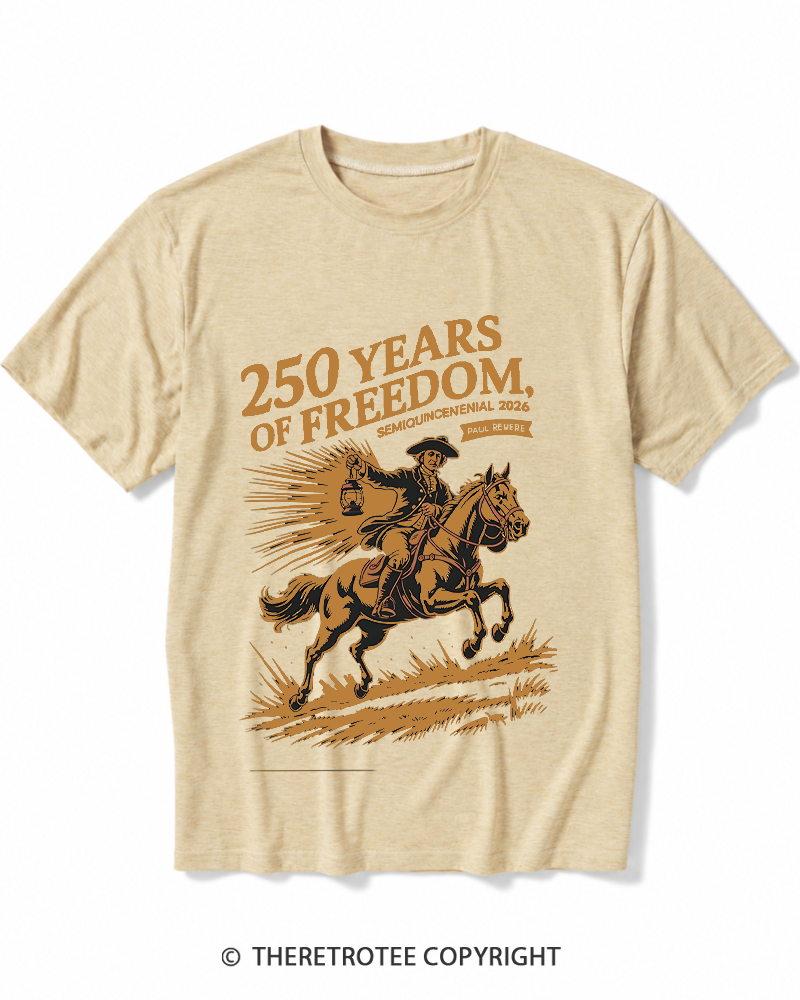 TheRetroTee Paul Revere Midnight Ride Design 1775 Heather T-Shirt