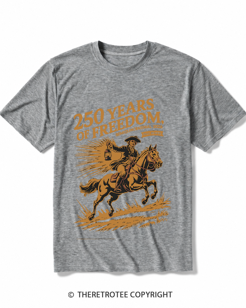 TheRetroTee Paul Revere Midnight Ride Design 1775 Heather T-Shirt