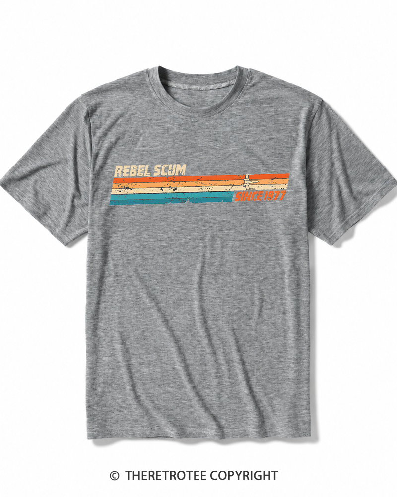 TheRetroTee Rebel Scum Leftist 1977 Heather T-Shirt