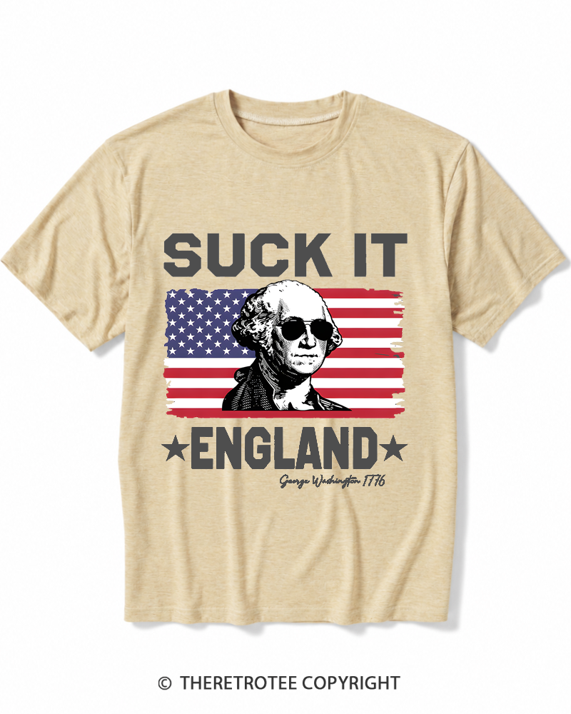 TheRetroTee Suck It England 1776 Heather T-Shirt