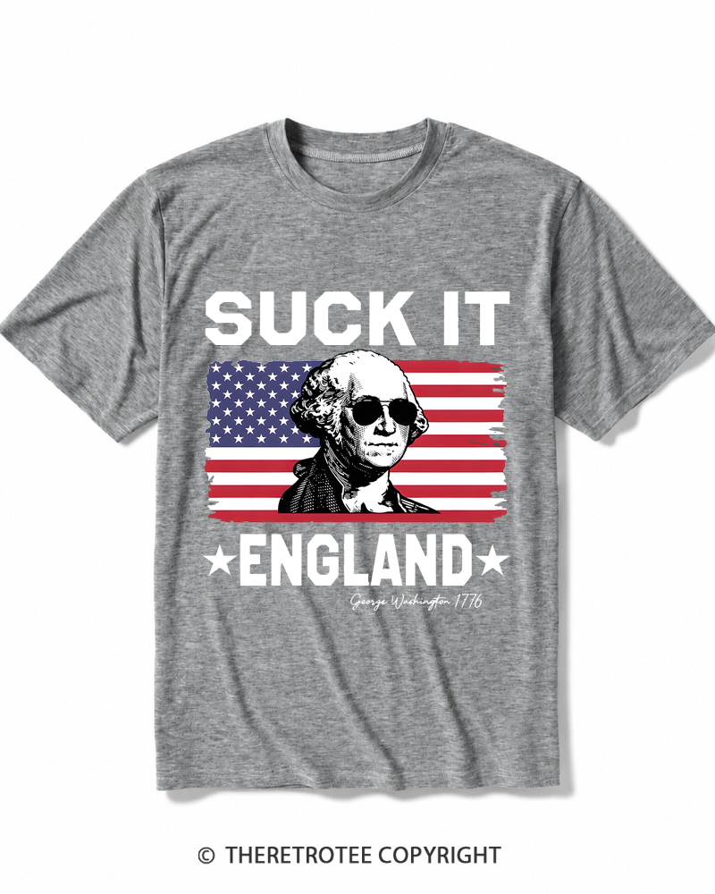 TheRetroTee Suck It England 1776 Heather T-Shirt
