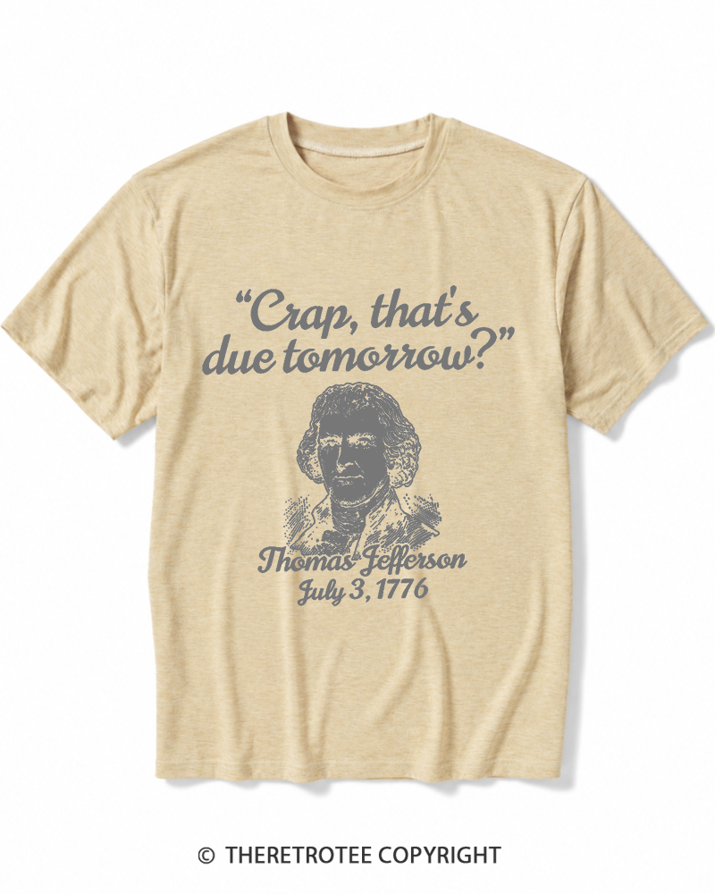 TheRetroTee Thomas Jefferson 1776 Heather T-Shirt