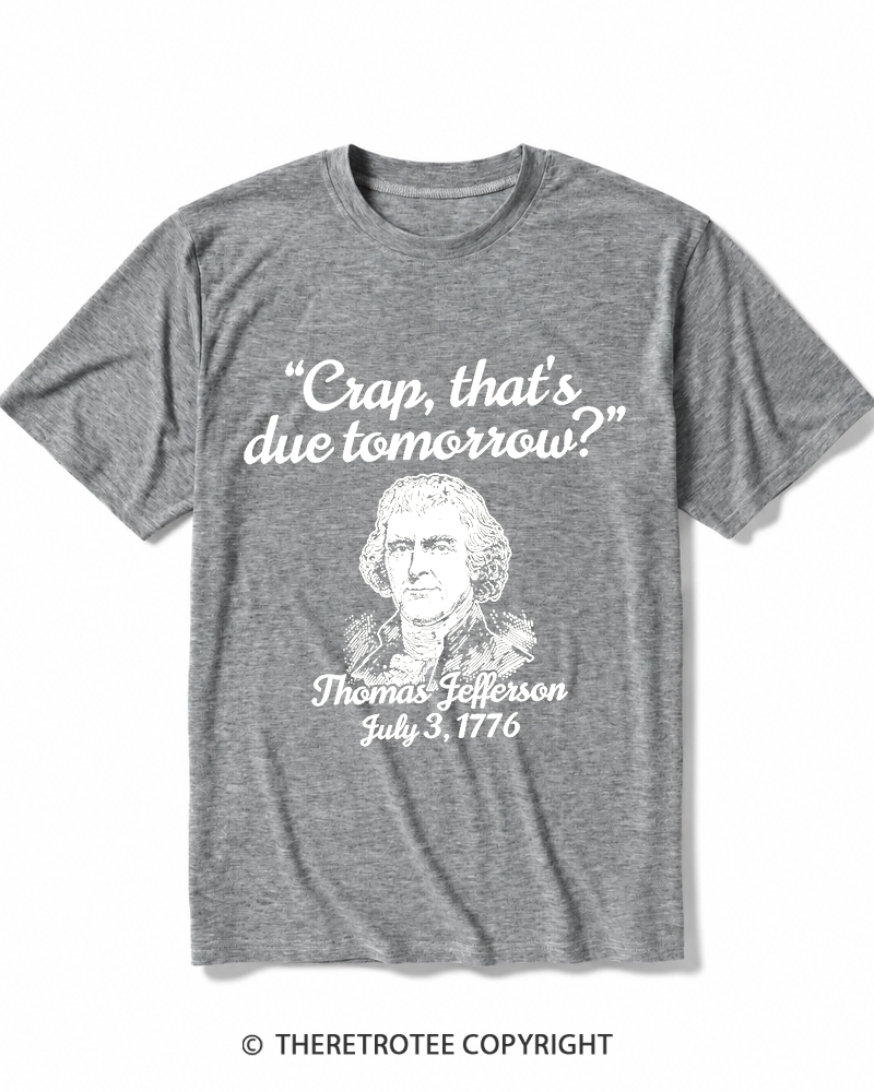 TheRetroTee Thomas Jefferson 1776 Heather T-Shirt