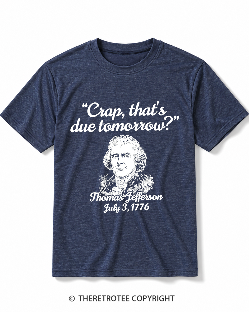 TheRetroTee Thomas Jefferson 1776 Heather T-Shirt