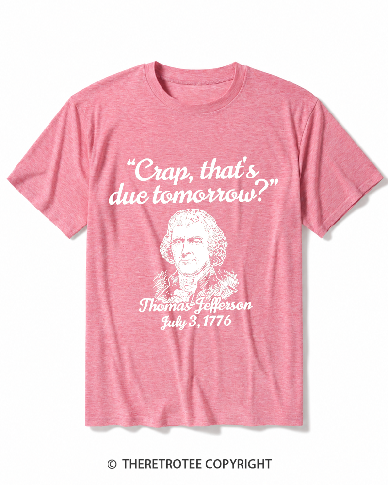 TheRetroTee Thomas Jefferson 1776 Heather T-Shirt