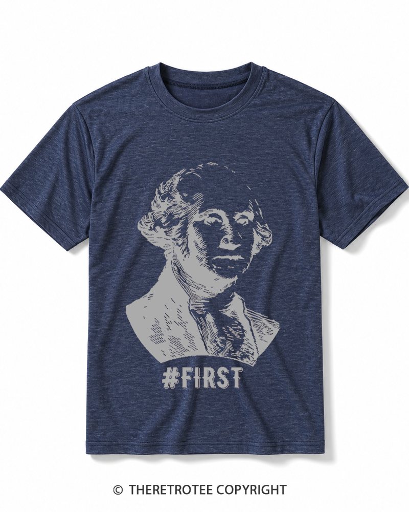 TheRetroTee Youth First 1776 Heather T-Shirt