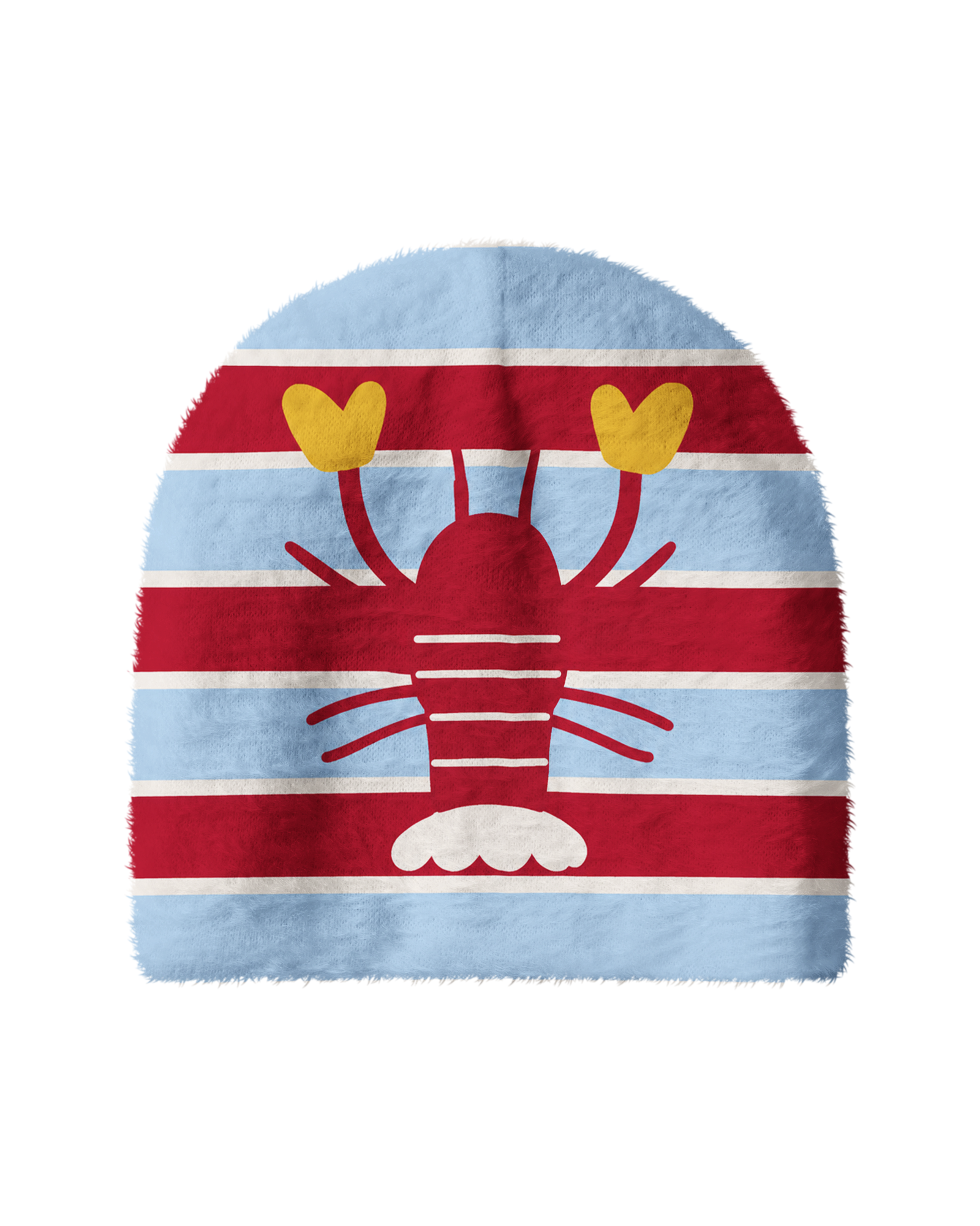 TheRetroTee 1970s Winter Deer Stripe Memories Plush Knit Beanie