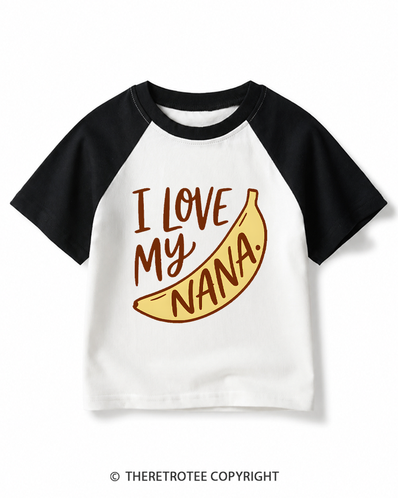 TheRetroTee I Love My Nana Kids Raglan Baseball T-Shirt