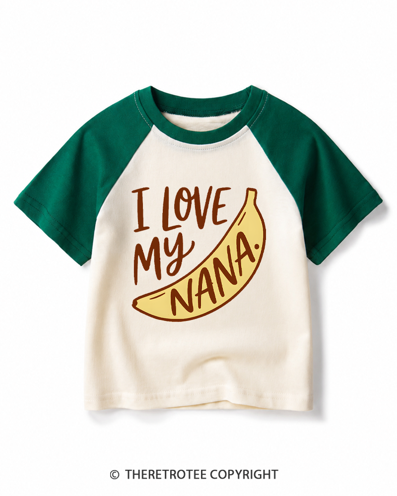TheRetroTee I Love My Nana Kids Raglan Baseball T-Shirt