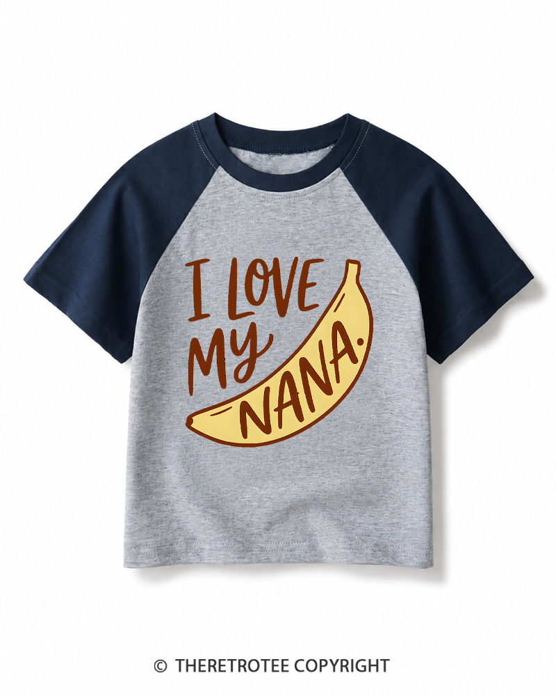 TheRetroTee I Love My Nana Kids Raglan Baseball T-Shirt